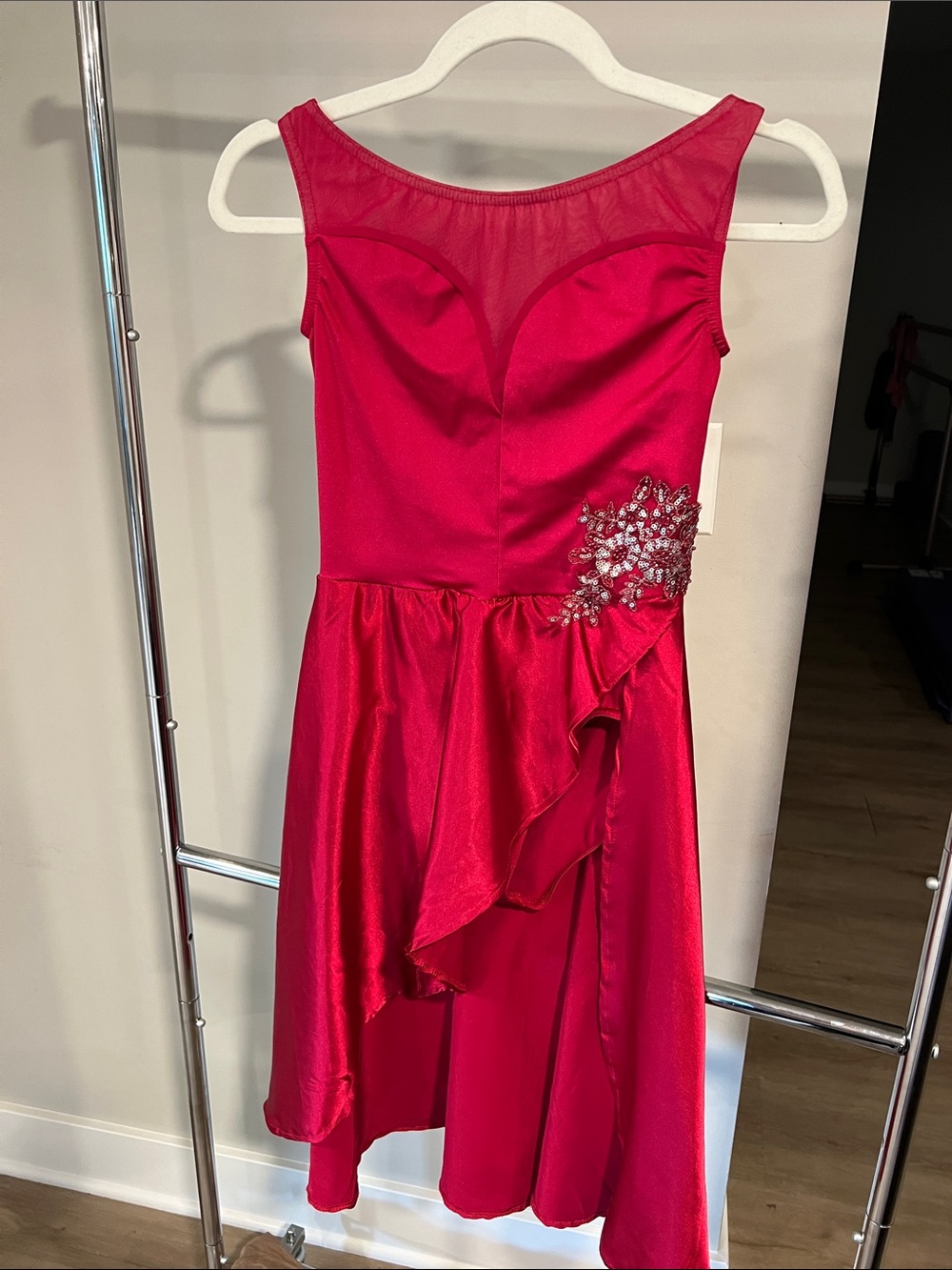 Weissman Res Dance Dress with Silver Applique